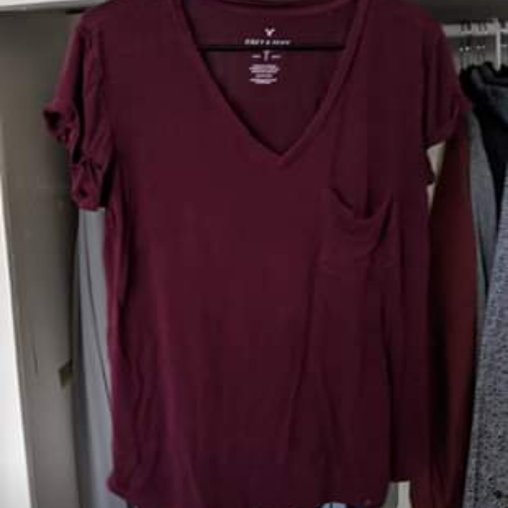 purple v neck